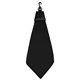 aerial view a black grip dry waffle golf towel, image 1 of 2