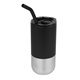 aerial view a black 18 oz london stainless steel tumbler, image 1 of 3