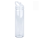 aerial view a clear newport ii 25 oz pet bottle with flip spout, image 1 of 2