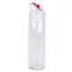 aerial view a red newport ii 25 oz pet bottle with flip spout, image 1 of 2