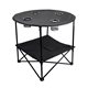 aerial view a black calumet portable camping table, image 1 of 5