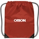 aerial view a red small drawstring backpack, image 1 of 2
