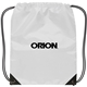 aerial view a white small drawstring backpack, image 1 of 2