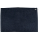 aerial view a navy blue (close to pms 2965) 16 x 25 hemmed golf towel w / grommet and hook, image 1 of 2