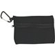 aerial view a black neoprene ditty bag w / carabiner, image 1 of 2