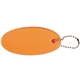 aerial view a neon orange promotional custom sure - float key chain, image 1 of 2