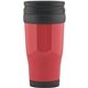 aerial view a red 16 oz cafe double walled tumbler, image 1 of 2
