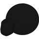 aerial view a black flying disc with pouch, image 1 of 2