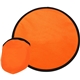 aerial view a orange flying disc with pouch, image 1 of 2