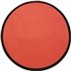 aerial view a red flying disc with pouch, image 1 of 2