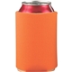 aerial view a sunburst orange budget collapsible foam folding can cooler holder, image 1 of 2