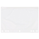 aerial view a clear slide lock school pencil pouch, image 1 of 2