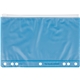 aerial view a light blue (close to pms 313) slide lock school pencil pouch, image 1 of 2