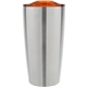 aerial view a stainless tumbler with orange lid 20 oz odin vacuum travel insulated stainless steel tumbler, image 1 of 2