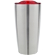 aerial view a stainless tumbler with red lid 20 oz odin vacuum travel insulated stainless steel tumbler, image 1 of 2