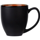 aerial view a orange 14 oz kona joe ceramic mug, image 1 of 2