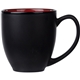 aerial view a red 14 oz kona joe ceramic mug, image 1 of 2