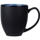 aerial view a blue 14 oz kona joe ceramic mug, image 1 of 3