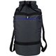 aerial view a royal blue (close to pms 293) adventure duffle bag, image 1 of 2