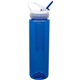 aerial view a blue 32 oz fruit fusion water bottle, image 1 of 2