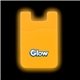 aerial view a glow to orange glow silicone phone wallet, image 1 of 2