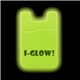 aerial view a glow to green glow silicone phone wallet, image 1 of 2