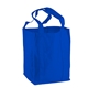 aerial view a blue grocer super saver non - woven tote, image 1 of 2