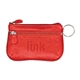 aerial view a red andrew philips(r) coin case id holder wallet, image 1 of 2