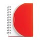 aerial view a red pocket jotter notepad notebook, image 1 of 3