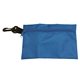 aerial view a blue lazy day xl 43 piece outdoors and camping kit in supersized zipper pack components inserted into zipper kit with plastic carabiner attachment, image 1 of 2