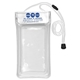 a white yuba clear touch through floating water resistant cell phone and accessories pouch