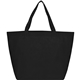 aerial view a black the yaya non - woven bottom gusset shoppers budget tote bag - 13 x 19.5, image 1 of 6