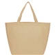 aerial view a cream the yaya non - woven bottom gusset shoppers budget tote bag - 13 x 19.5, image 1 of 4