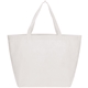 aerial view a white the yaya non - woven bottom gusset shoppers budget tote bag - 13 x 19.5, image 1 of 4