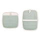 aerial view a grey la cuisine potholder hot pad set, image 1 of 3