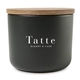 aerial view a black be home(r) brampton stoneware container - medium, image 1 of 3