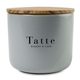 aerial view a light grey be home(r) brampton stoneware container - large, image 1 of 2