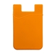 aerial view a white envelope & orange wallet greeting card with silicone smart wallet, image 1 of 2