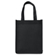 aerial view a black ike tote bag w / reflective glossy sparkle, image 1 of 4