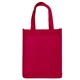 aerial view a red ike tote bag w / reflective glossy sparkle, image 1 of 4