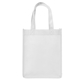 aerial view a white ike tote bag w / reflective glossy sparkle, image 1 of 4