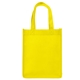 aerial view a yellow ike tote bag w / reflective glossy sparkle, image 1 of 4