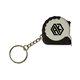 a white 39 metal tape mini tape measure keychain