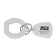a white wrist coil keychain