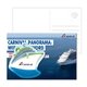 a group of post card with full - color cruise ship luggage tag