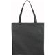 aerial view a black small zeus non - woven convention tote, image 1 of 2