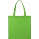aerial view a lime green small zeus non - woven convention tote, image 1 of 2