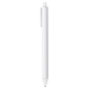 a white flex soft touch rubberized ball point pen - black ink
