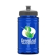 a gray lid & transparent blue bottle upcycle - mini 16 oz rpet sports bottle with push - pull lid - digital