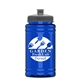 a gray lid & transparent blue bottle upcycle - mini 16 oz rpet sports bottle with push - pull lid